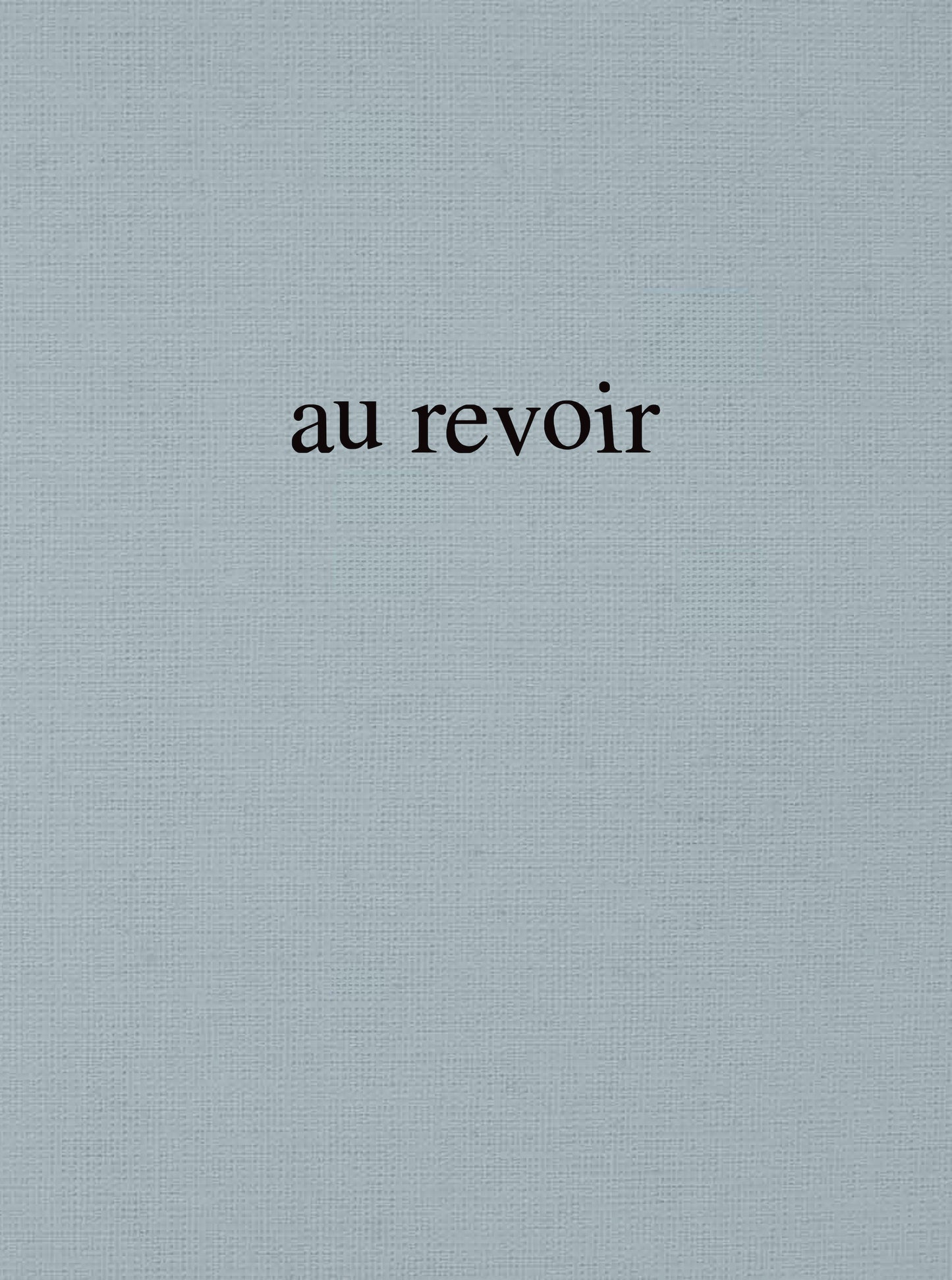 Au revoir [LIVRE PAPIER]