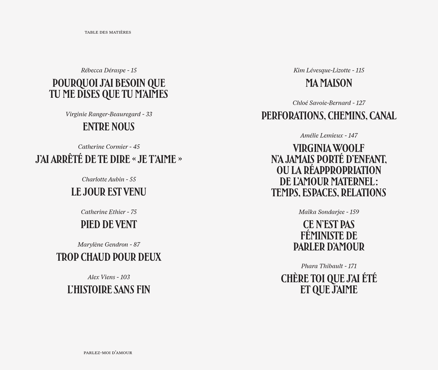 Parlez-moi d’amour - Une bluette sous la direction de Léa Clermont-Dion [LIVRE NUMÉRIQUE]