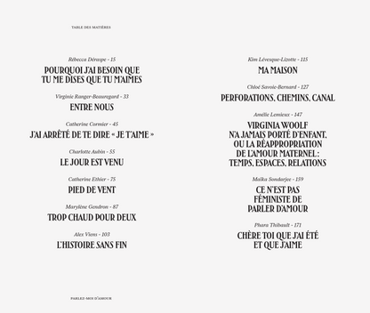 Parlez-moi d’amour - Une bluette sous la direction de Léa Clermont-Dion [LIVRE NUMÉRIQUE]